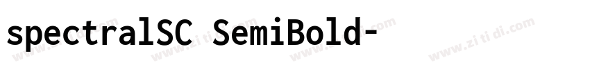spectralSC SemiBold字体转换